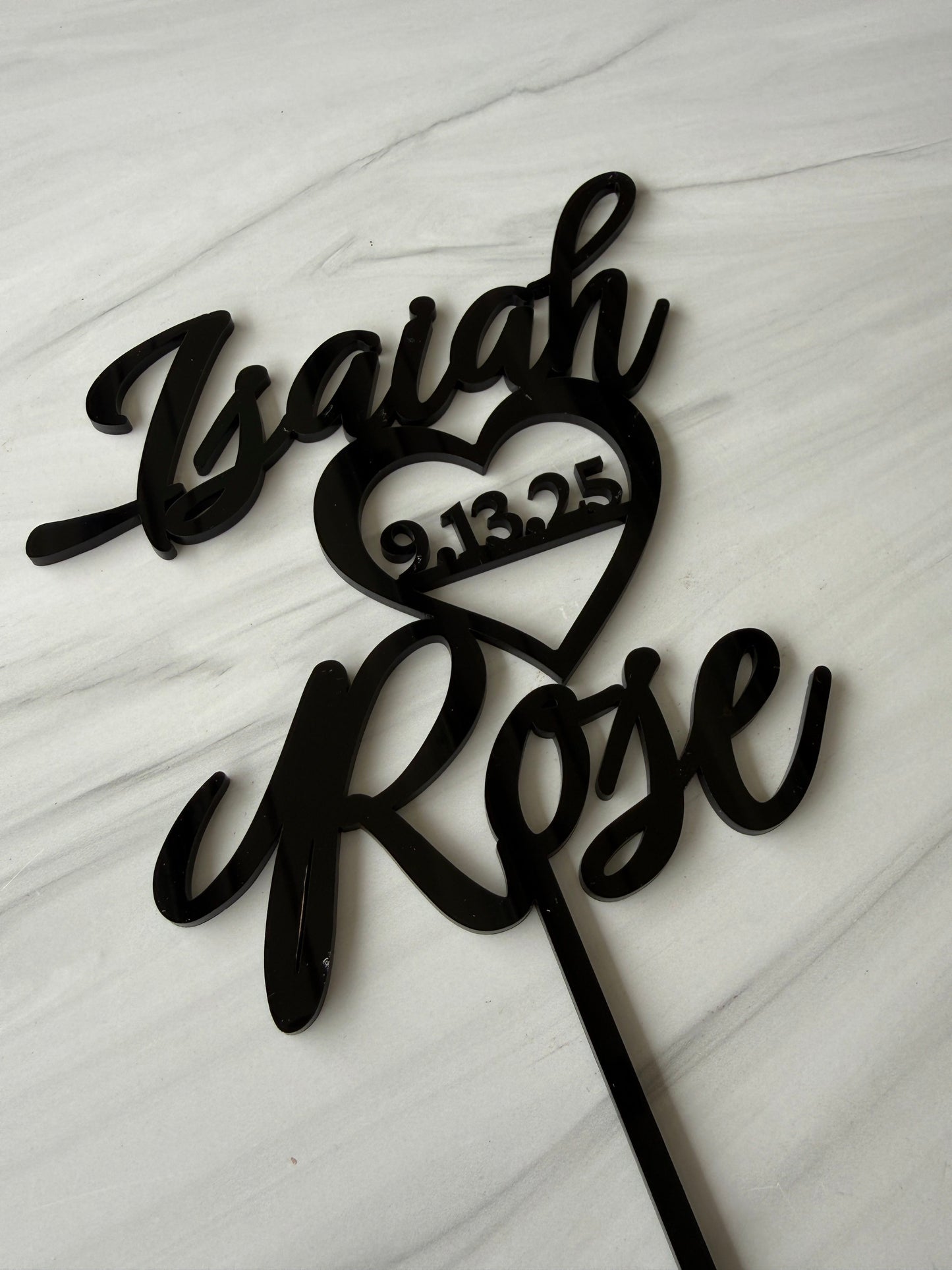 Cake Topper w/ Heart