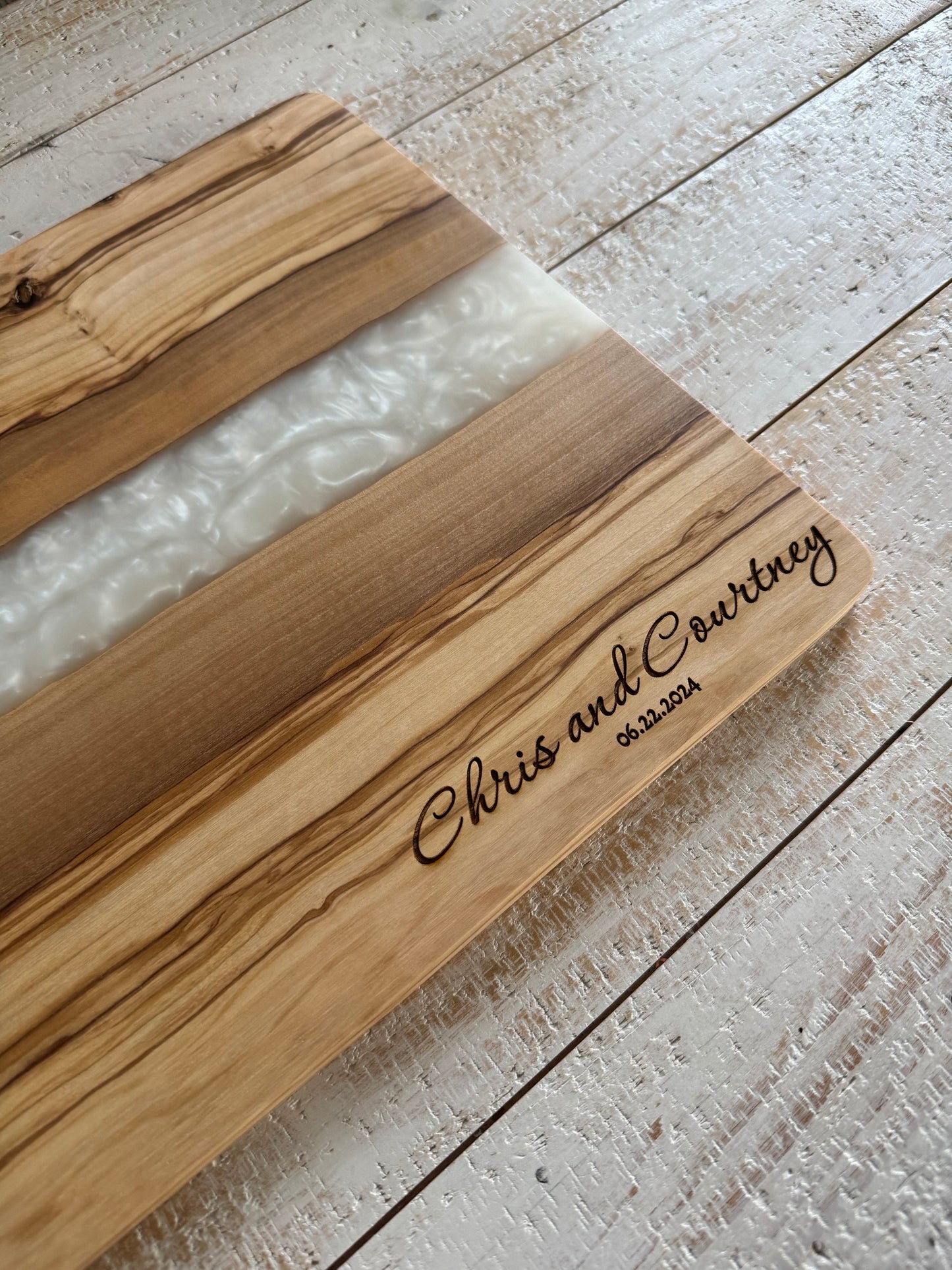 Olive Wood Resin Cutting Board