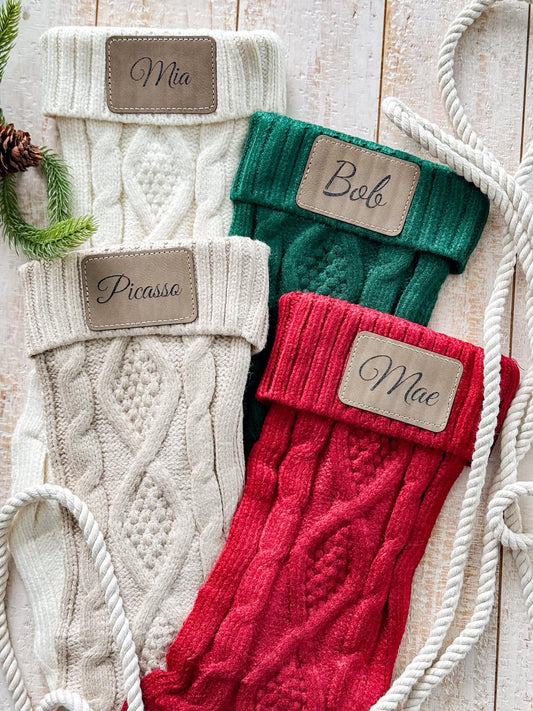 Personalized Knit Christmas Stocking-SQ0150270