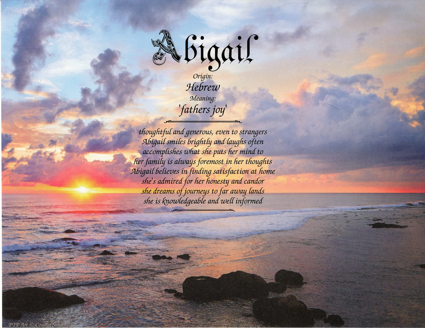 Coastal Sunset - First Name Meaning