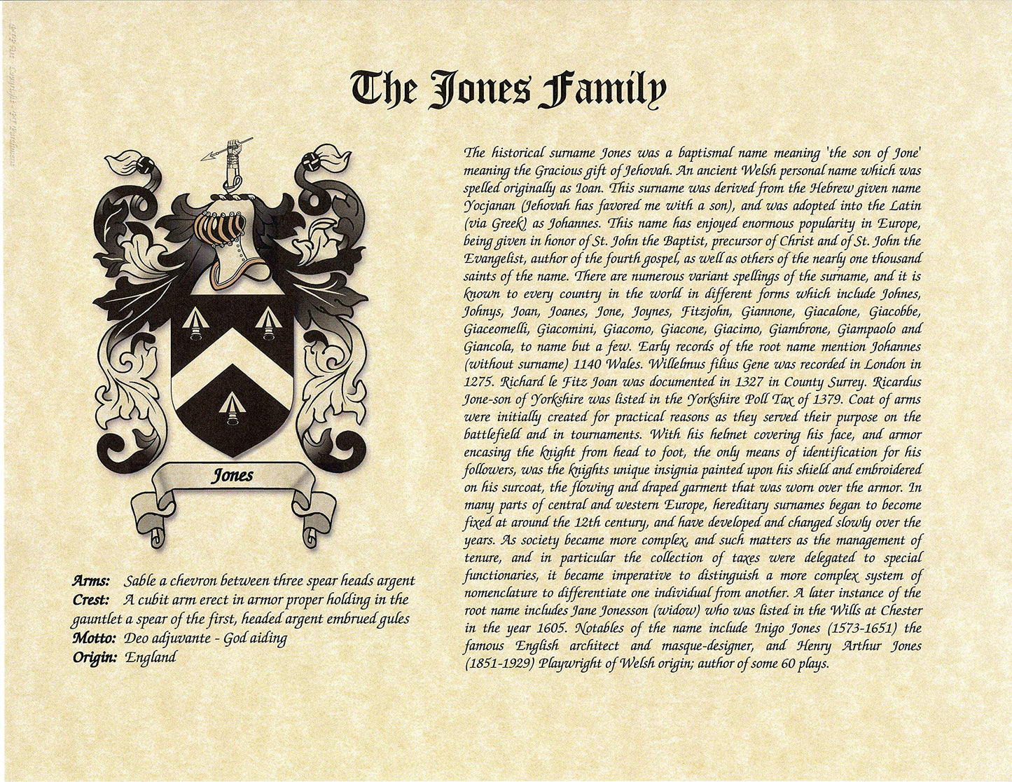 Coat of Arms Crest - History Family Surname Print Artwork 8.5 x 11 Genealogy Print | Wall Decor Ancestry Family Tree, White,Gold, 11 x 14 Inch