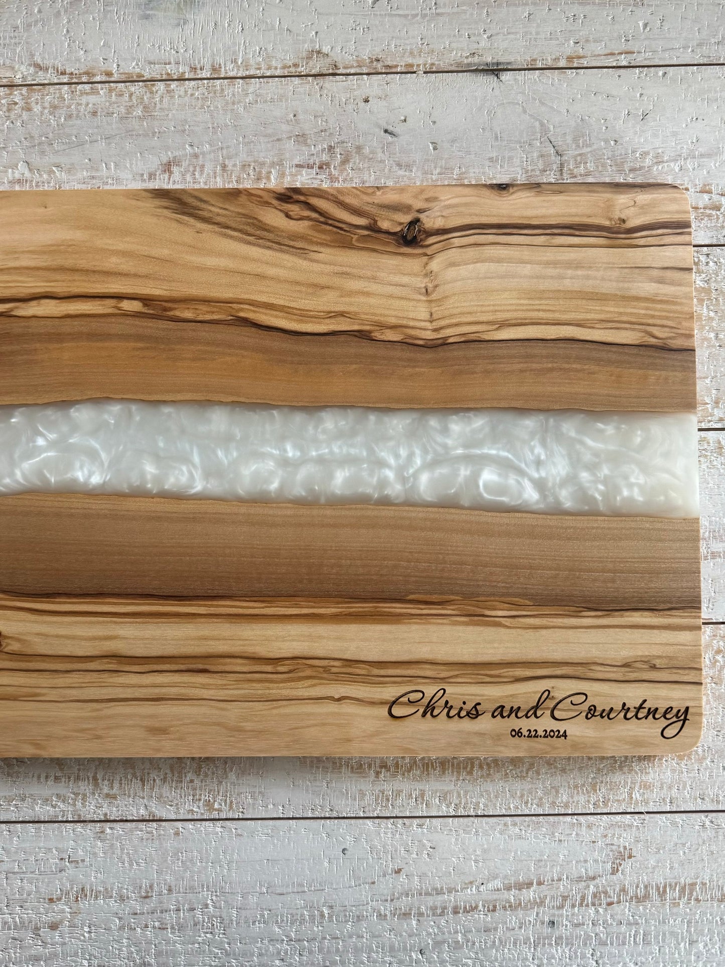 Olive Wood Resin Cutting Board