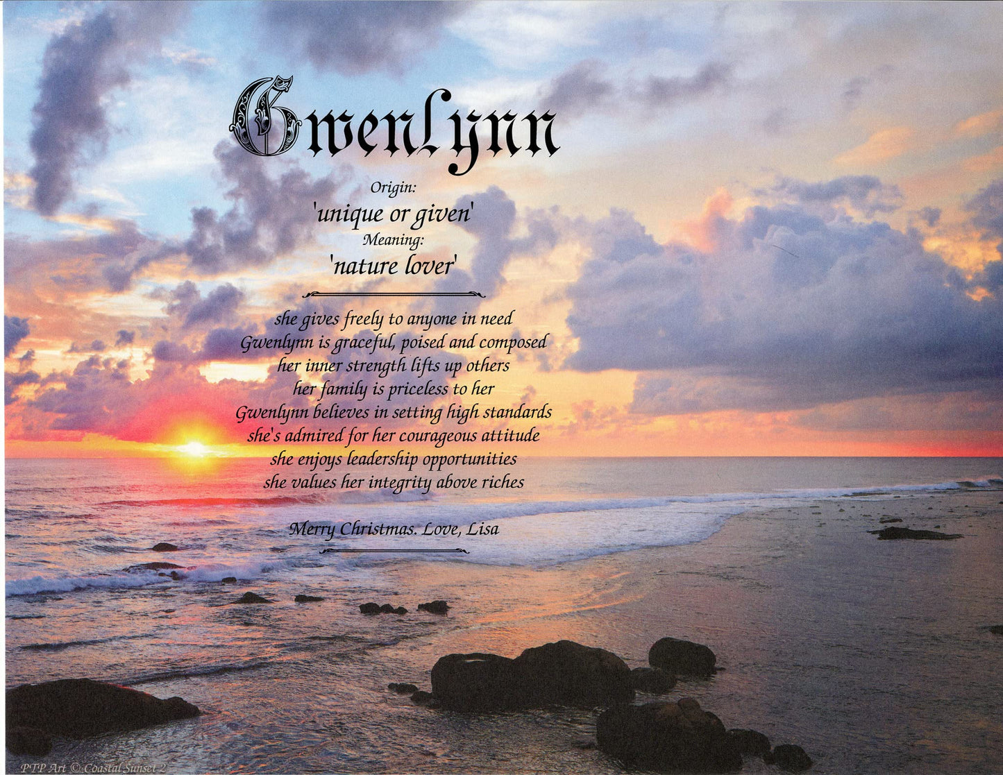 Coastal Sunset - First Name Meaning