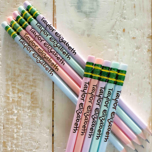 Custom Engraved Pastel Pencils, 10-Pack
