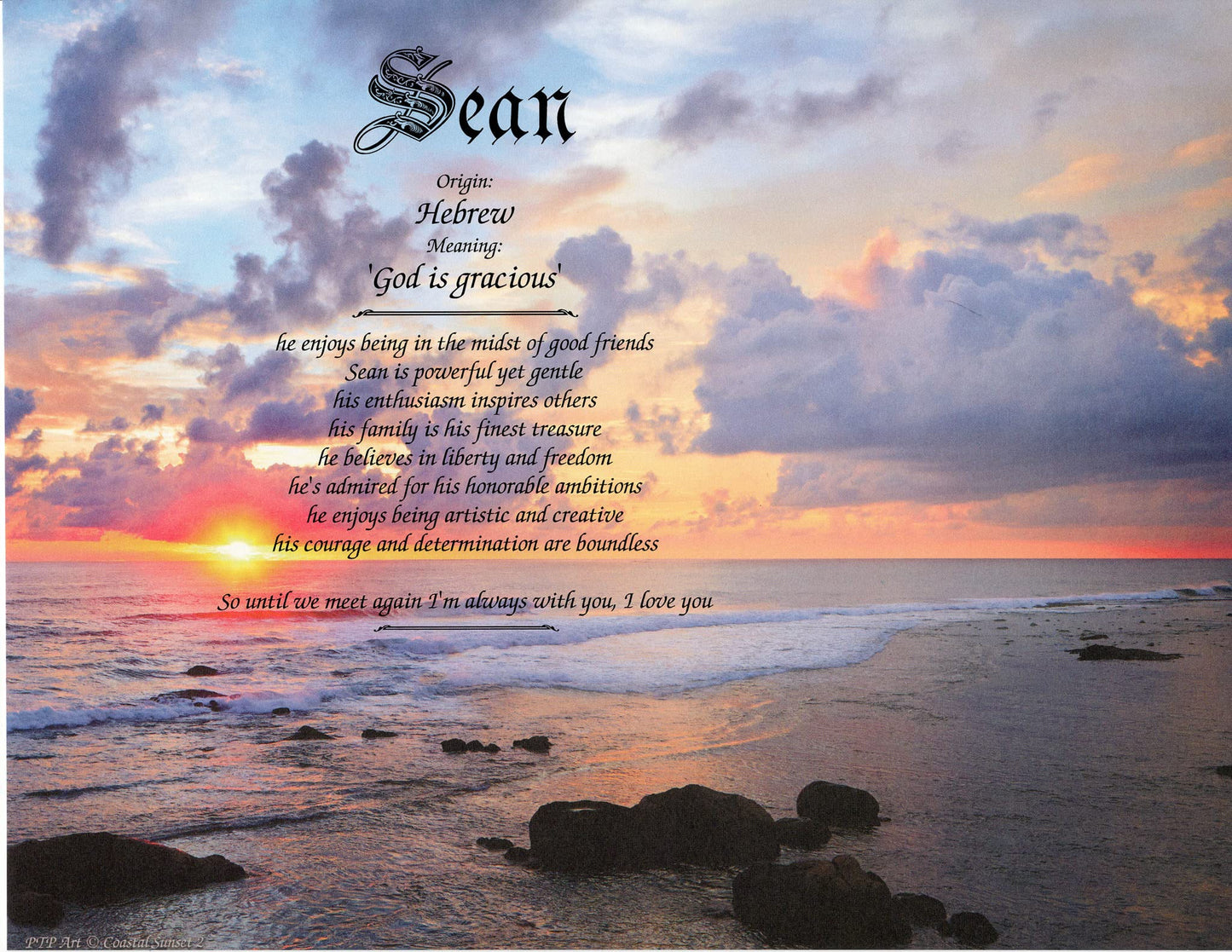 Coastal Sunset - First Name Meaning